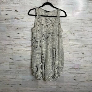 Portmans black  gray sheer dress size 12 sleeveless